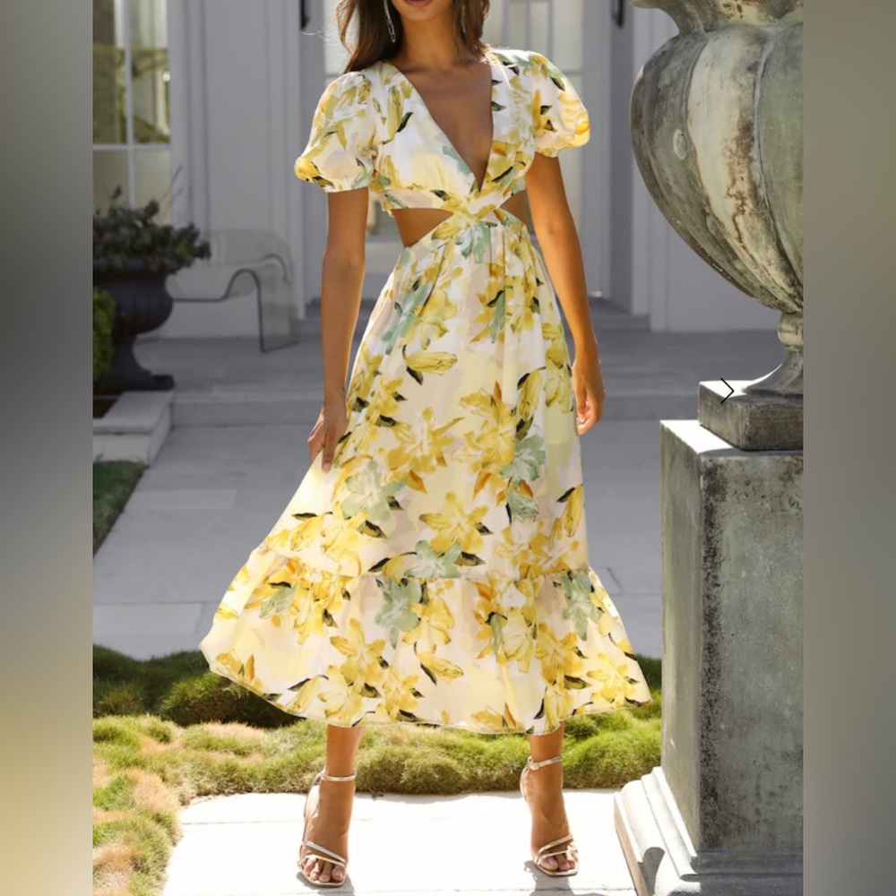 Floral Yellow Dress from Hello Molly